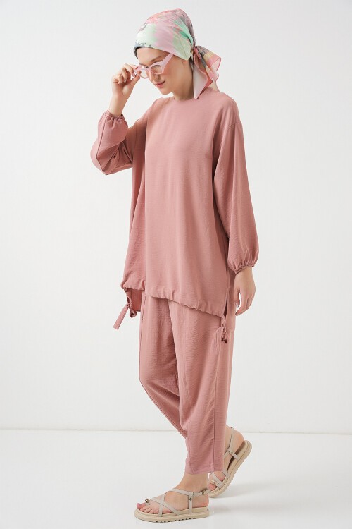 6682 Tunik Pantolon İkili Takım - Somon