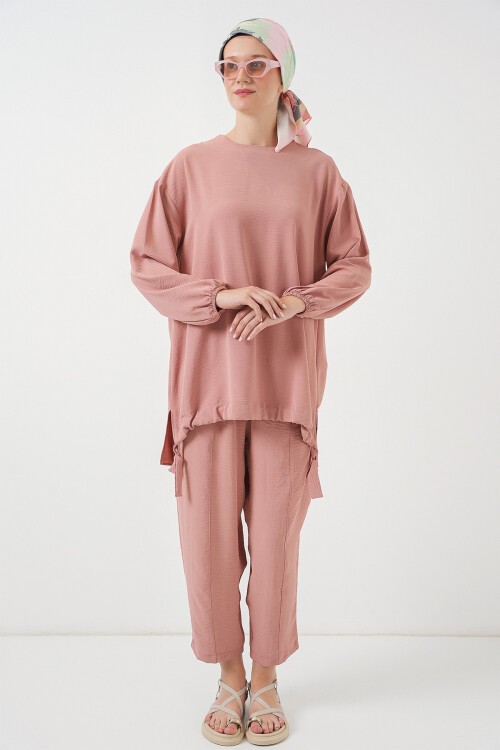 6682 Tunik Pantolon İkili Takım - Somon