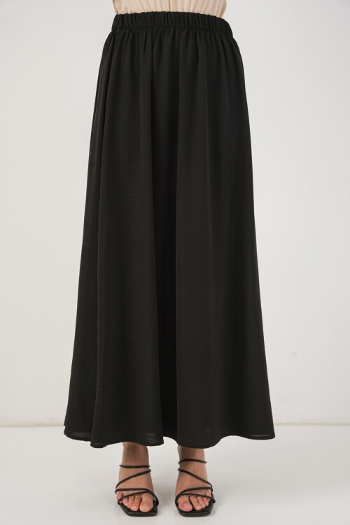 Kadın Ayrobin Kimono Etek İkili Takım 8047 - Siyah