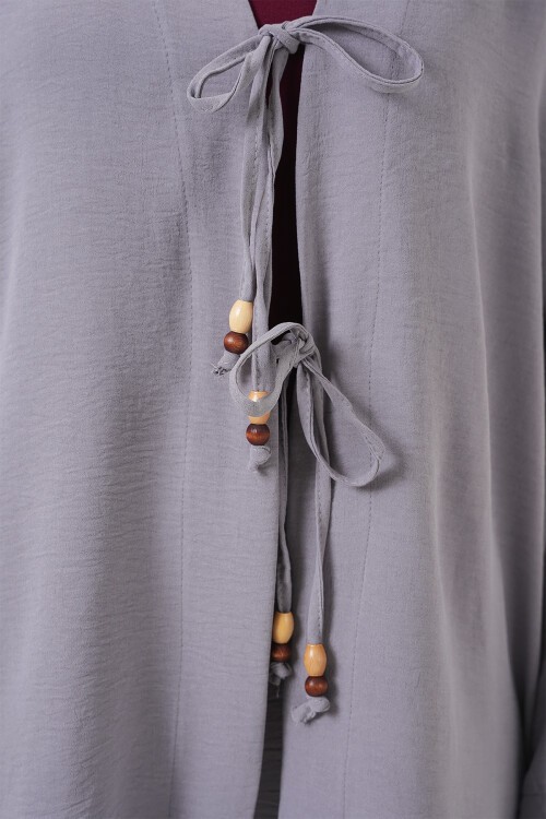 Kadın Ayrobin Kimono Pantolon İkili Takım 6739 - Gri