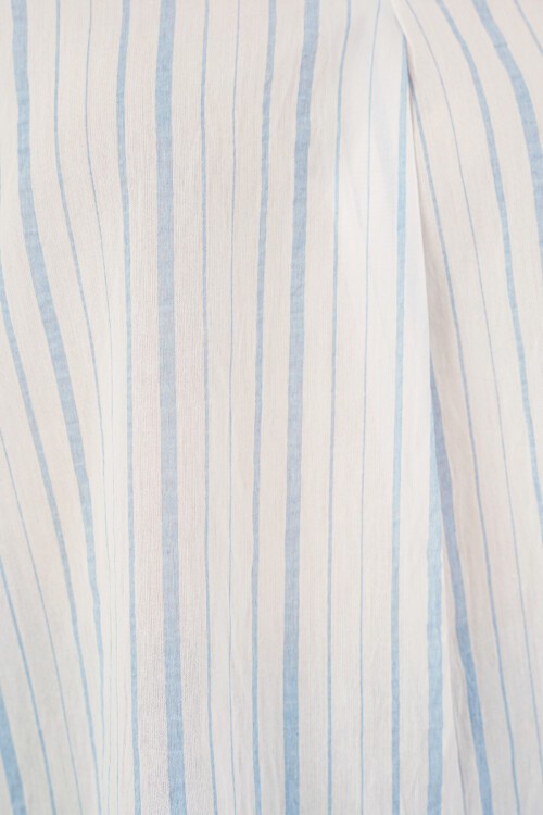 Kadın Çizgili Oversize Bluz 967 - A.Mavi