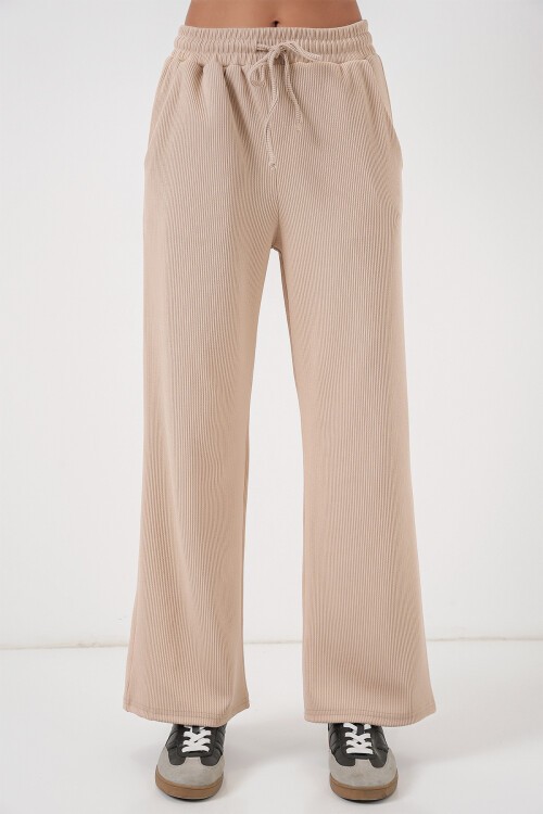 Kadın Fitilli Pantolon 30053 - Bej