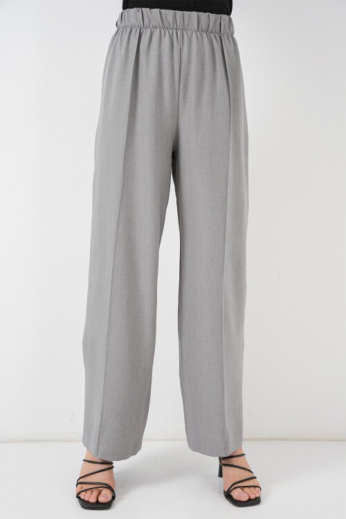 Kadın Keten Kimono İkili Takım 6727 - Gri