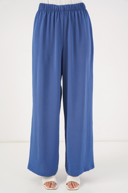 Kadın Önü Bağcıklı Tunik Pantolon İkili Takım 6744 - İndigo