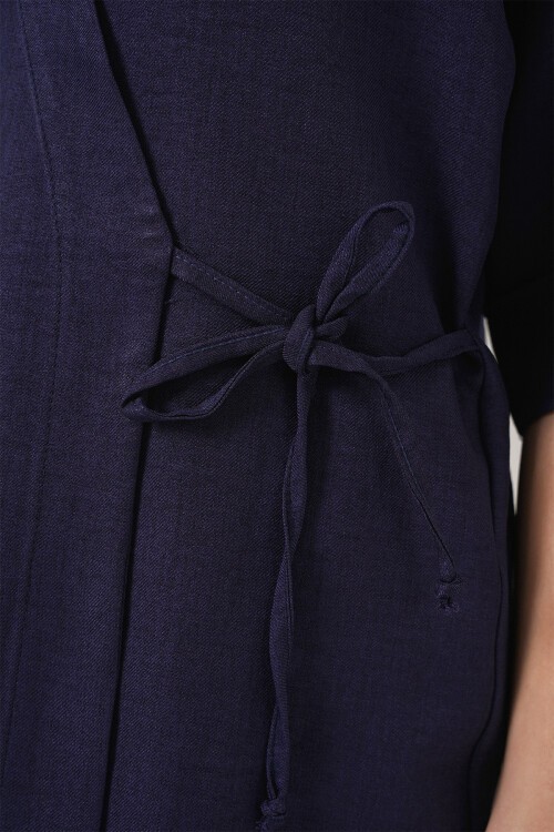 Kadın Önü Bağlamalı Alt Üst Takım 6745 - Lacivert