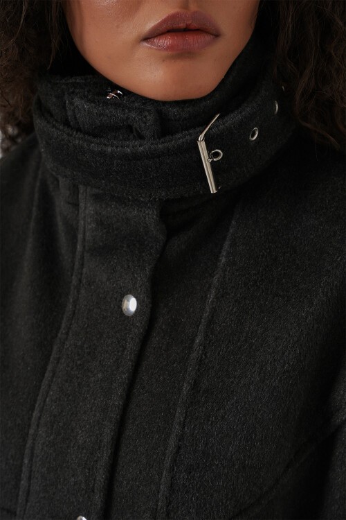 Kadın Oversize Bomber Ceket 0729 - Antrasit