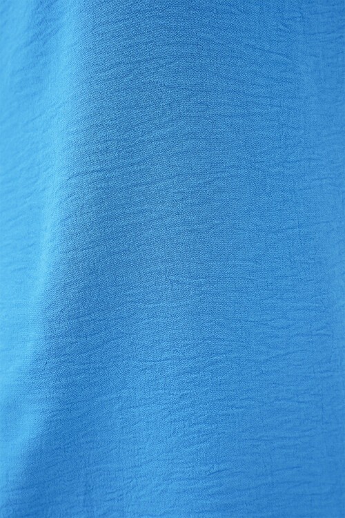 V Yaka Sıfır Kol Bluz 950 - B.Mavi