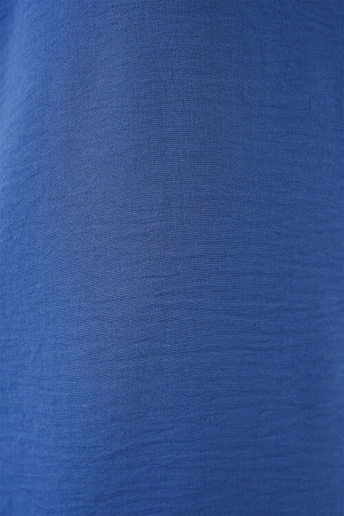 V Yaka Sıfır Kol Bluz 950 - İndigo