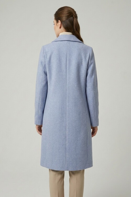 9085 Kaşe Kaban - Mavi