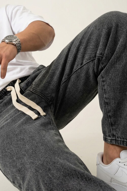 Erkek Rahat Kesim Baggy Jean Pantolon 30073 - Antrasit