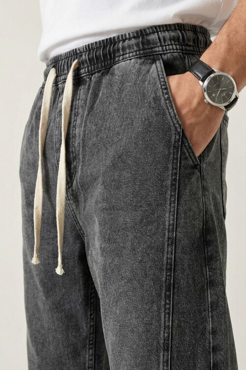 Erkek Rahat Kesim Baggy Jean Pantolon 30074 - Antrasit