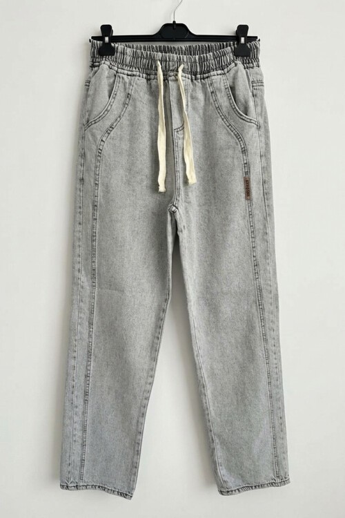 Erkek Rahat Kesim Baggy Jean Pantolon 30076 - Taş