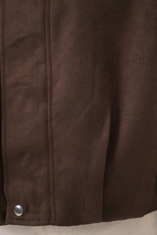 Kadın Kahverengi Oversize Süet Ceket 1055