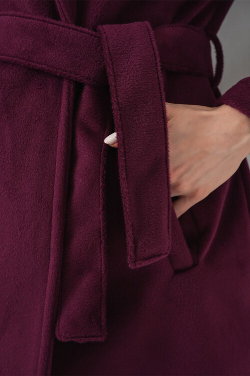 Kadın Kuşaklı Kaban 9171 - Bordo