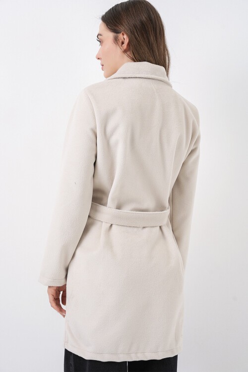 Kadın Kuşaklı Kaban 9171 - Ekru