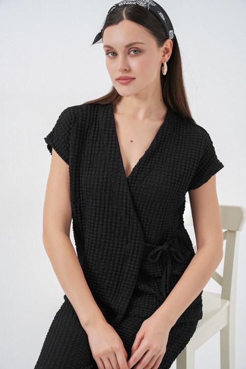 Kadın Örme İkili Takım 30064 - Siyah