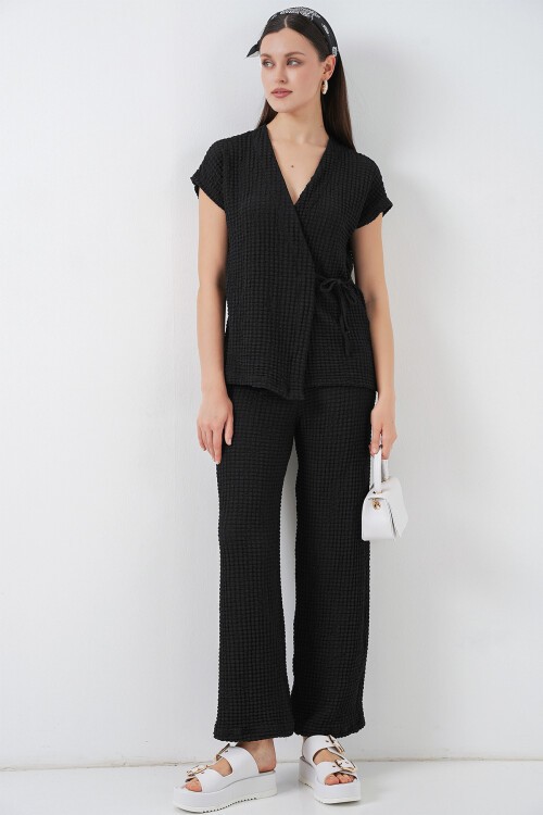 Kadın Örme İkili Takım 30064 - Siyah