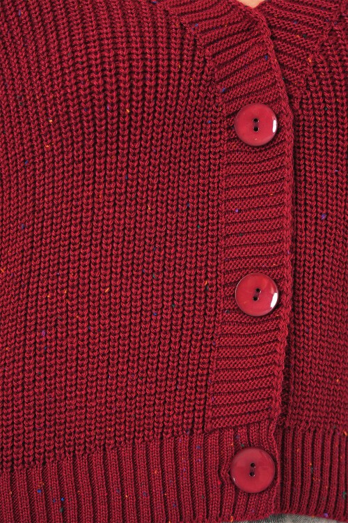 Kadın Oversize Triko Hırka 15966 - Bordo