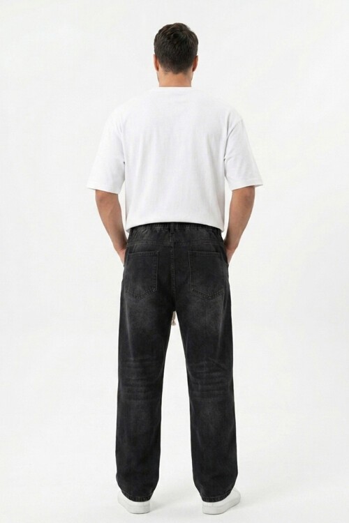 Erkek Rahat Kesim Baggy Jean Pantolon 30073 - Siyah