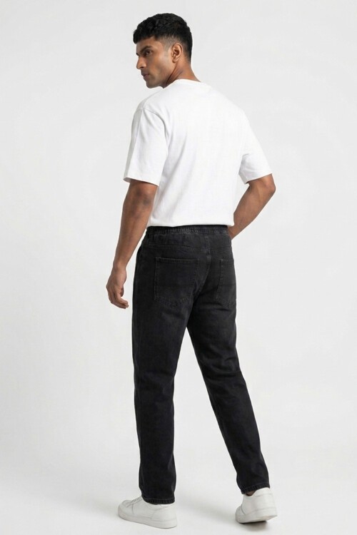 Erkek Rahat Kesim Baggy Jean Pantolon 30076 - Siyah