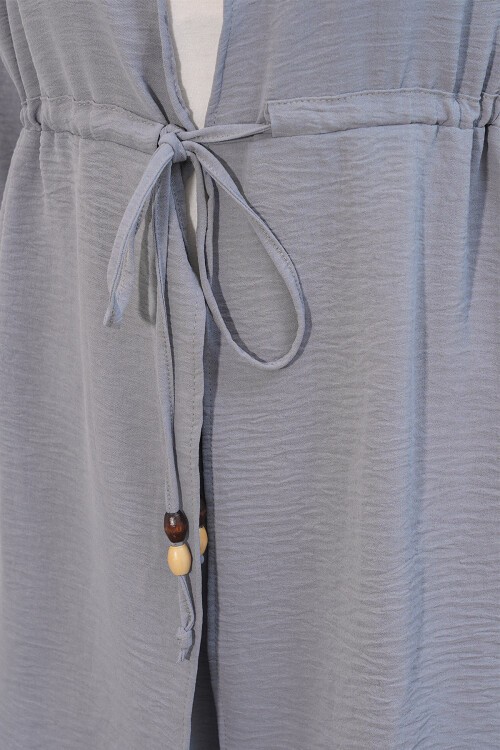 Kadın Ayrobin Kimono Pantolon İkili Takım 30101 - Gri