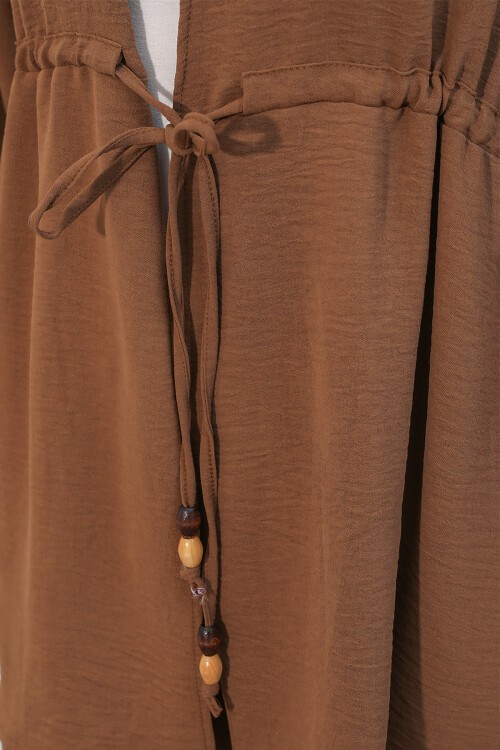 Kadın Ayrobin Kimono Pantolon İkili Takım 30101 - Taba