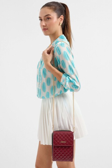 Merterium Merterium 010175 Armine Mini Omuz Çantası - A.Bordo