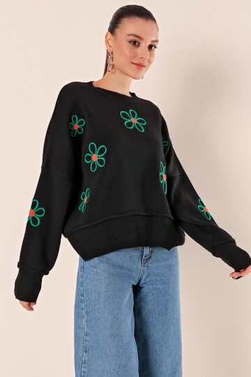 15824 Oversize Panço Kazak - Siyah