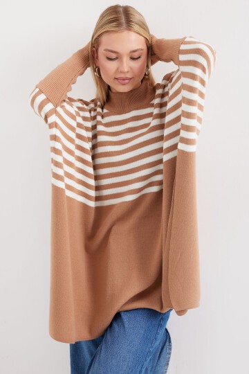 15783 Yırtmaçlı Panço Kazak - F.Vizon