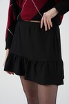 Merterium 1884 Örme Siyah Mini Etek
