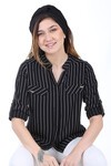 Merterium 3455 Çizgili Gömlek - Siyah