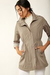 Merterium 5669 Belden Lastikli Trenchcoat - Bej