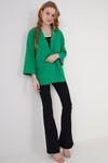 Merterium 5862 Örme Kimono - Yeşil
