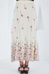 Merterium Kadın Ekru Desenli Şifon Etek 8010