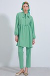 Merterium Kadın Mint Örme Pantolon Tunik Alt Üst Takım 6654