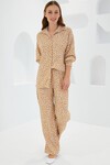 Merterium Kadın Puantiyeli Bej Ekru Örme İkili Takım 5858