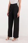 Merterium Kadın Siyah Yüksek Bel Palazzo Pantolon 6646