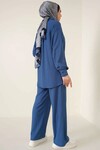 Merterium T5858 Örme Tesettür İkili Takım - İndigo