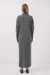 Merterium 15839 Boydan Triko Elbise - Antrasit