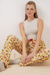 Merterium 4323 Desenli Pijama Altı - M. Krem