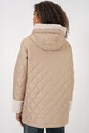 Merterium 5197 Kapüşonlu Kapitone Mont - Bej