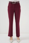 Merterium 6538 Kemerli İspanyol Paça Pantolon - Bordo