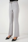 Merterium 6538 Kemerli İspanyol Paça Pantolon - Gri