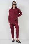 Merterium 6622 Keten İkili Takım - Bordo