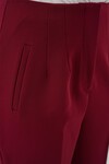 Merterium 6650 Yüksek Bel Kumaş Pantolon - Bordo