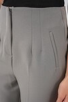 Merterium 6650 Yüksek Bel Kumaş Pantolon - Gri