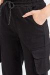 Merterium 6667 Kargo Cepli Jogger Pantolon - Siyah