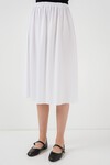 Merterium 8039 Uzun Etek Astarı Jüpon - Beyaz