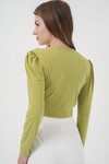 Merterium 936 Sandy Crop Bluz - E.Yeşil