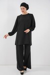 Merterium Ayrobin Tunik Pantolon Alt Üst Takım 6712 - Siyah
